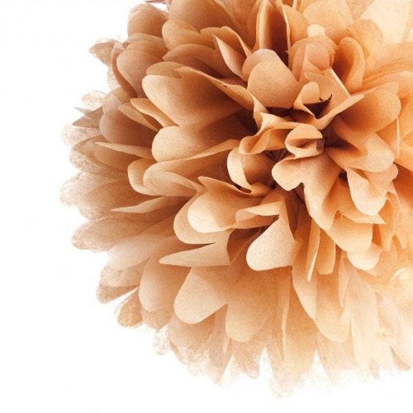 Beige Pom | Tissue Paper Flower | Pom Pom | Diesel Punk Decor | Steampunk Decorations