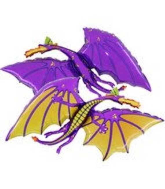 Dragon Balloon Jumbo Dragon Medieval Birthday Dragon Etsy - beautiful hair for purple people roblox bday ideas