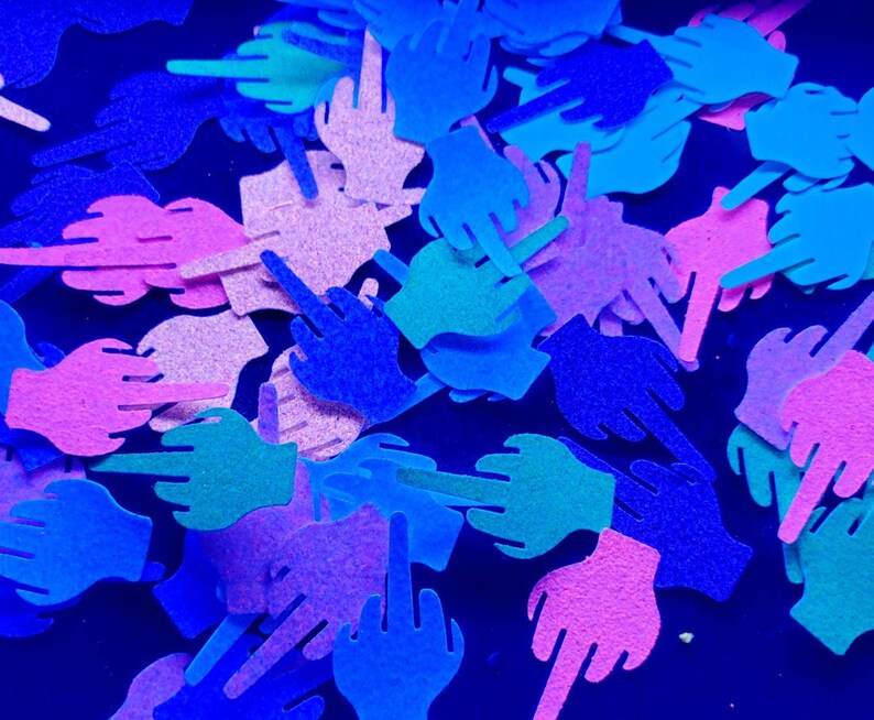 Middle Finger Confetti 150 Pieces of Glittery Confetti | Etsy