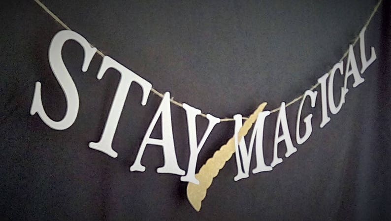 Stay Magical Banner Unicorn Banner Pride Party Decor Unicorn Birthday Decorations Magical Glitter Banner image 2