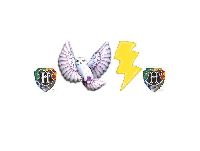 HagridSized Harry Potter Balloon Bouquet Hedwig Balloon Lightning Bolt Balloon Harry Potter Birthday