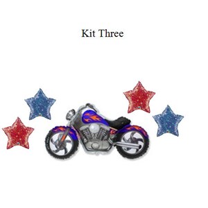 Motorcycle Balloons Motorcycle Birthday Party Motorcycle Baby Shower Decoration Kit Three