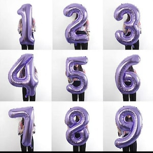 Giant Number Balloon Lavender Number Light Purple Number - Etsy