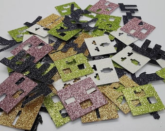 Pixelated Confetti | 200 Pieces of Glittery Confetti | Gamer Party | Pixelated Party
