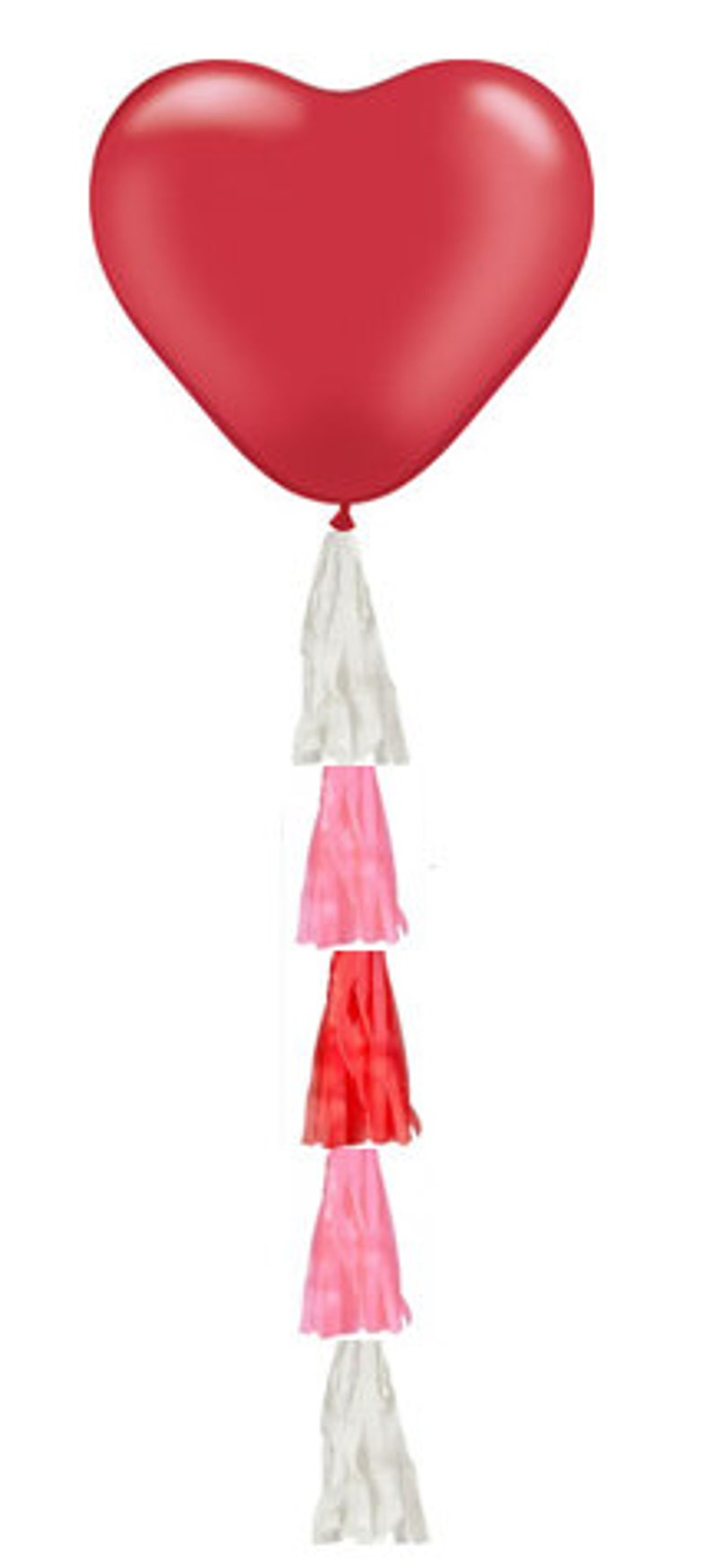 Heart Balloons with Tassels 36 Giant Balloons Valentine's Day Decor Party Supplies image 1