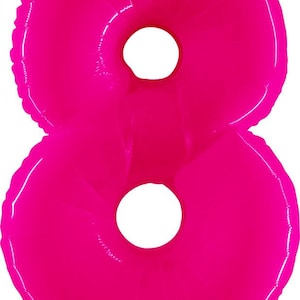 Giant Neon Number Balloon Florescent Numbers Extra Bright Number Balloons image 5