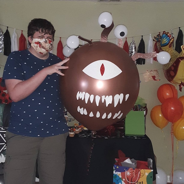 Beholder Balloon | Dungeons and Dragons Inspired Decorations | DnD Birthday | Tabletop Gamer Decor