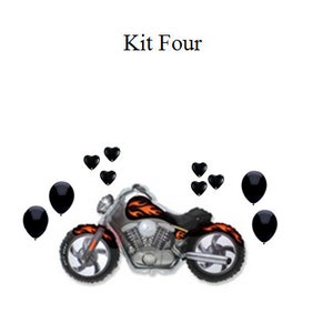 Motorcycle Balloons Motorcycle Birthday Party Motorcycle Baby Shower Decoration Kit Four