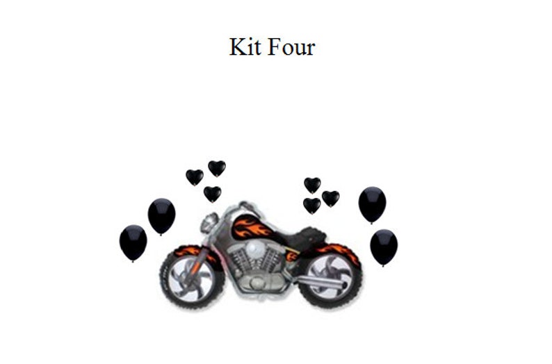 Motorcycle Balloons Motorcycle Birthday Party Motorcycle Baby Shower Decoration Kit Four