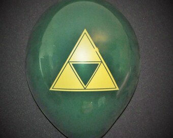 Zelda-themed 11" Balloons | Triforce Balloons | Zelda Birthday Party (Back Ordered)