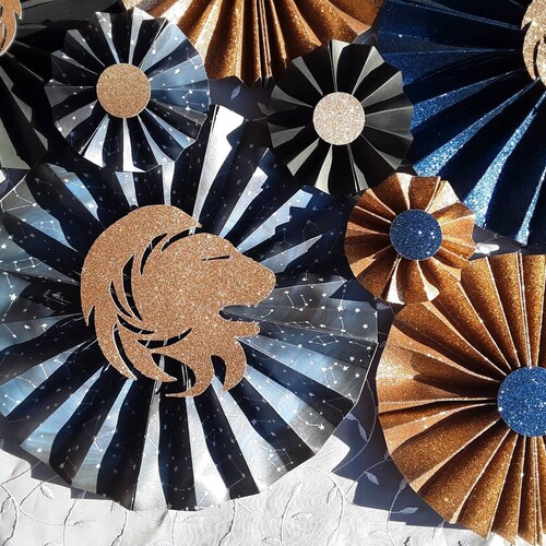 Zodiac Poms Birthday Centerpieces Astrological Decorations Etsy