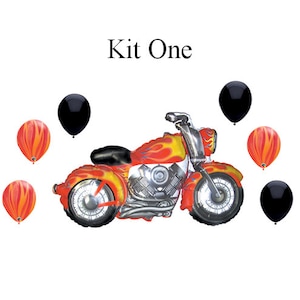 Motorcycle Balloons Motorcycle Birthday Party Motorcycle Baby Shower Decoration Kit One