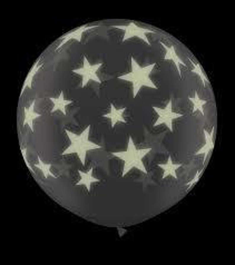 36 Glow in the Dark Star Balloons Cosmic Birthday Party Glow in the Dark Confetti Balloons