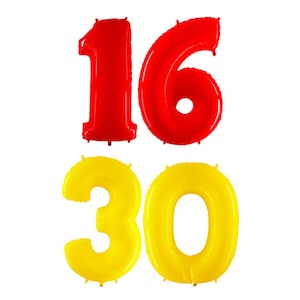 Giant Neon Number Balloon Florescent Numbers Extra Bright Number Balloons image 2