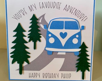 You're my Favourite Adventure 3D Card | Camper-themed Card | Camper Birthday | Adventure | Trip | Valentine’s Day