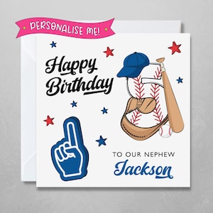 d'anniversaire de baseball personnalisée pour enfants | Fan de la MLB | Choisissez les couleurs de l'équipe | Nom et âge personnalisés | Joyeux anniversaire pour fils ou petit-fils