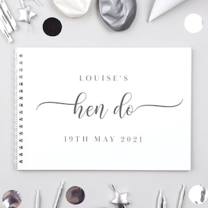 Personalised Hen Do Classic Design Guest Book Scrapbook | Hen Party | Bride to Be