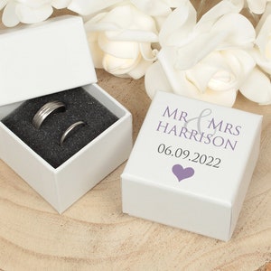 Personalised 'Mr & Mrs' Wedding Ring Box | Double Ring Box