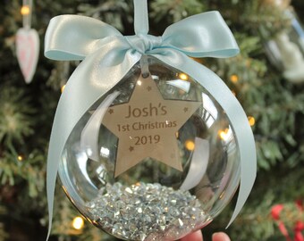 first christmas baubles