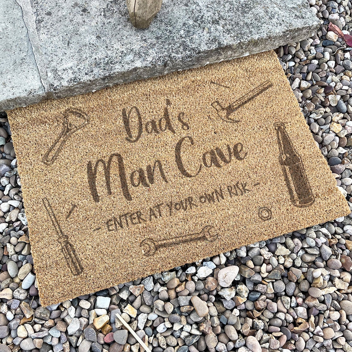 Personalised Man Cave Shed Door Mat 60x40cm Front Doormat Etsy