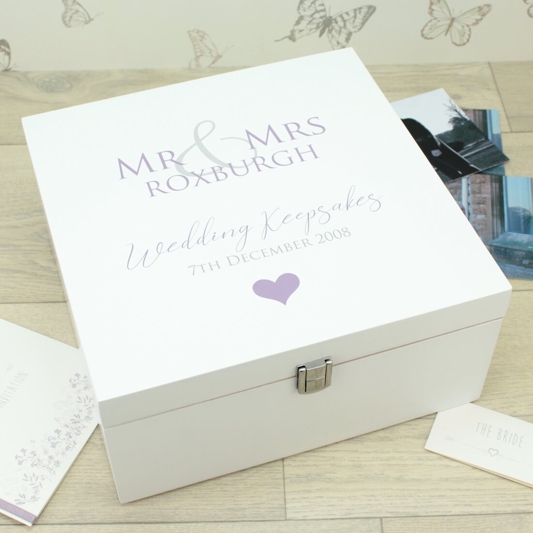 Personalised Large Wedding Wooden Memory Keepsake Box Etsy