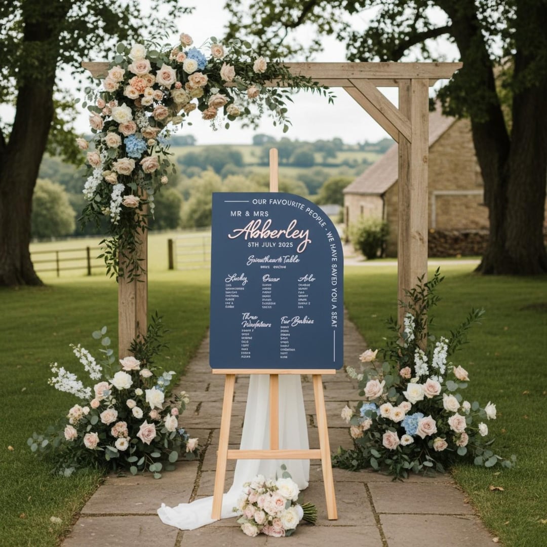 Table Plan Arch Modern Arch Wedding Table Seating Plan Matte Pastel and Mirror Acrylic ...