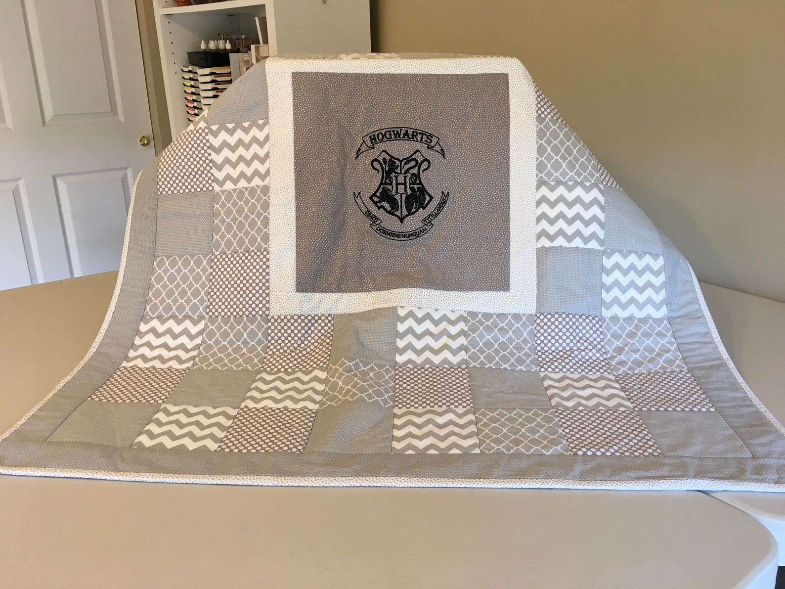 Harry Potter Baby Quilt Hogwarts Etsy
