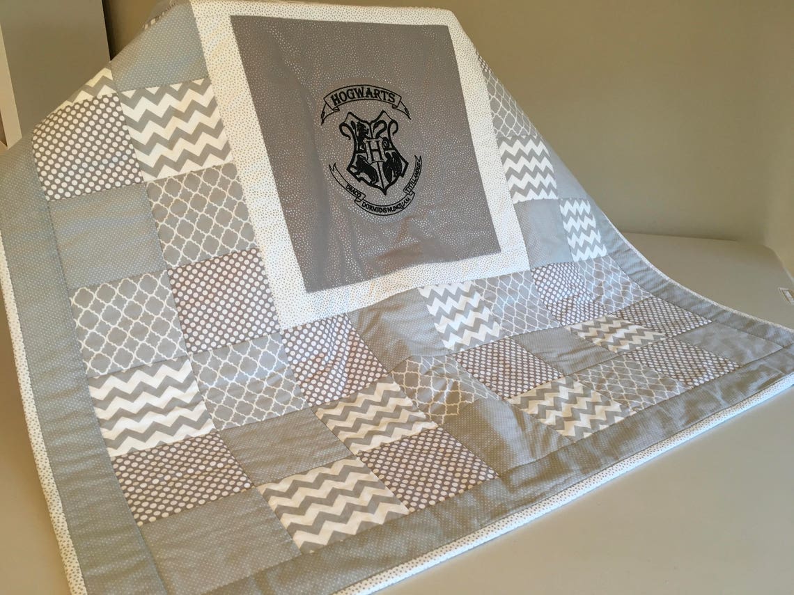 Harry Potter Baby Quilt Hogwarts Etsy