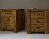 20 18 14 quot inches Wooden bedside table, Solid Wood Nightstand, bedroom Furniture, scandinavian bedside table, Rustic Night Stand, End Tables