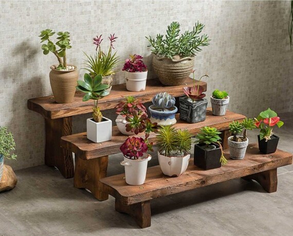 Outdoor bench for plants hotsell