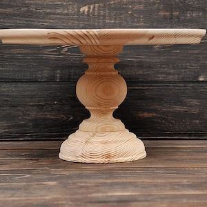 Wooden blank cake stand,unfinished wooden cake stand,wedding cake stand,rustic cake pedestal