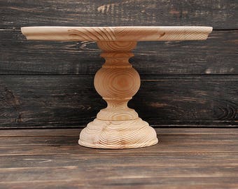 Wooden blank cake stand,unfinished wooden cake stand,wedding cake stand,rustic cake pedestal