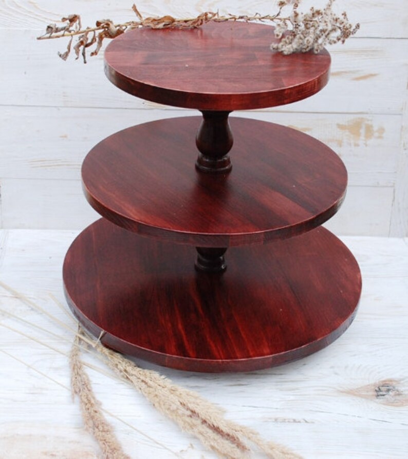ALL SIZES 3-tier wooden cake stand,wedding cupcake stand,wooden cupcake stand,cake stand for weddings,cake stands,wedding cake stand