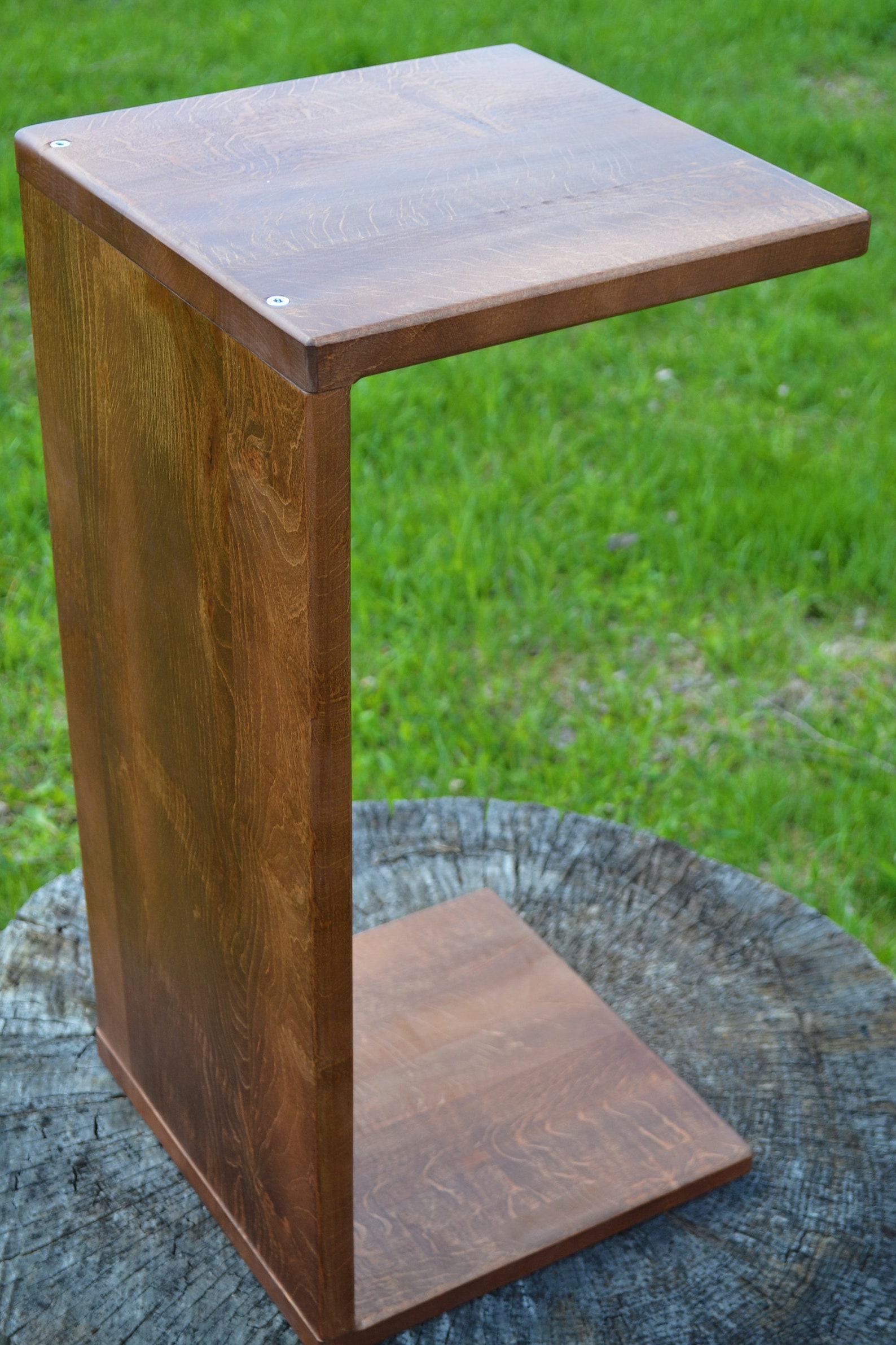 Wooden Sofa Side Table Chair Arm Rest Table Rustic Stylish Etsy