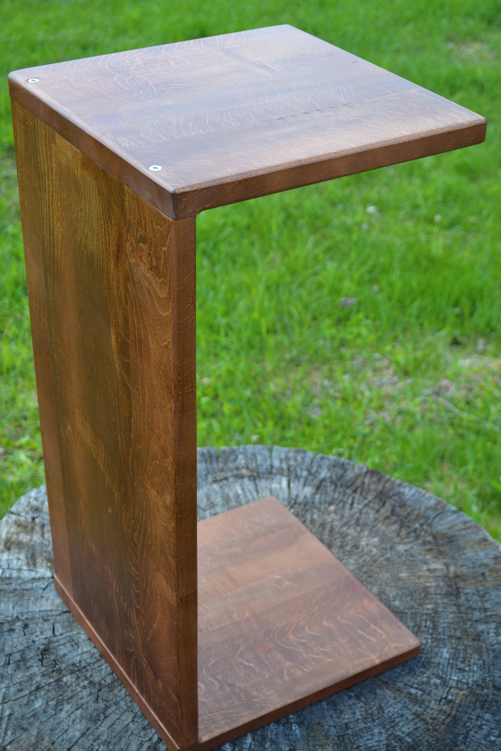 Wooden Sofa Side Table Chair Arm Rest Table Rustic Stylish Etsy UK