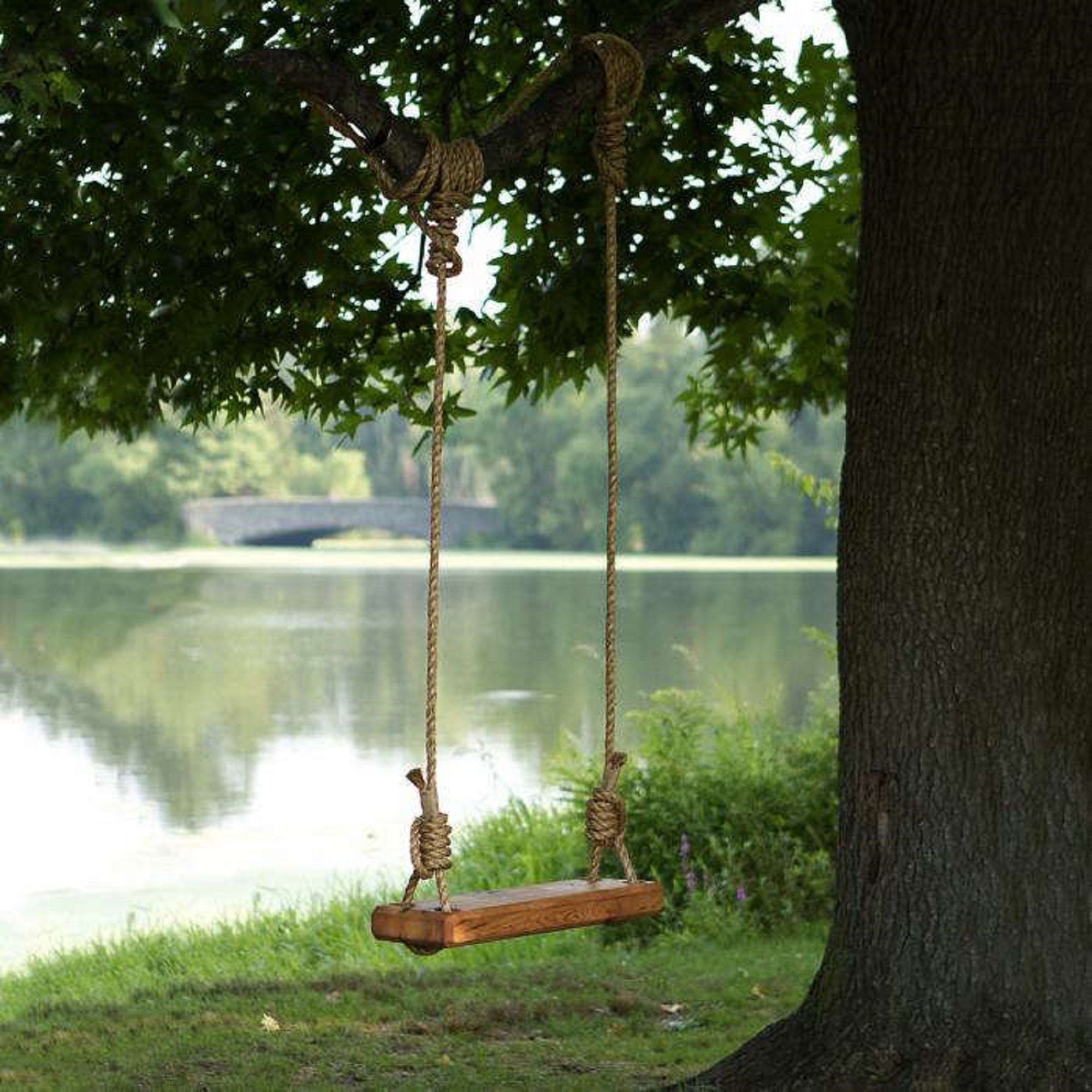 Buy Wooden Tree Swings, Unique Wooden Swing, Wooden Seat Swing