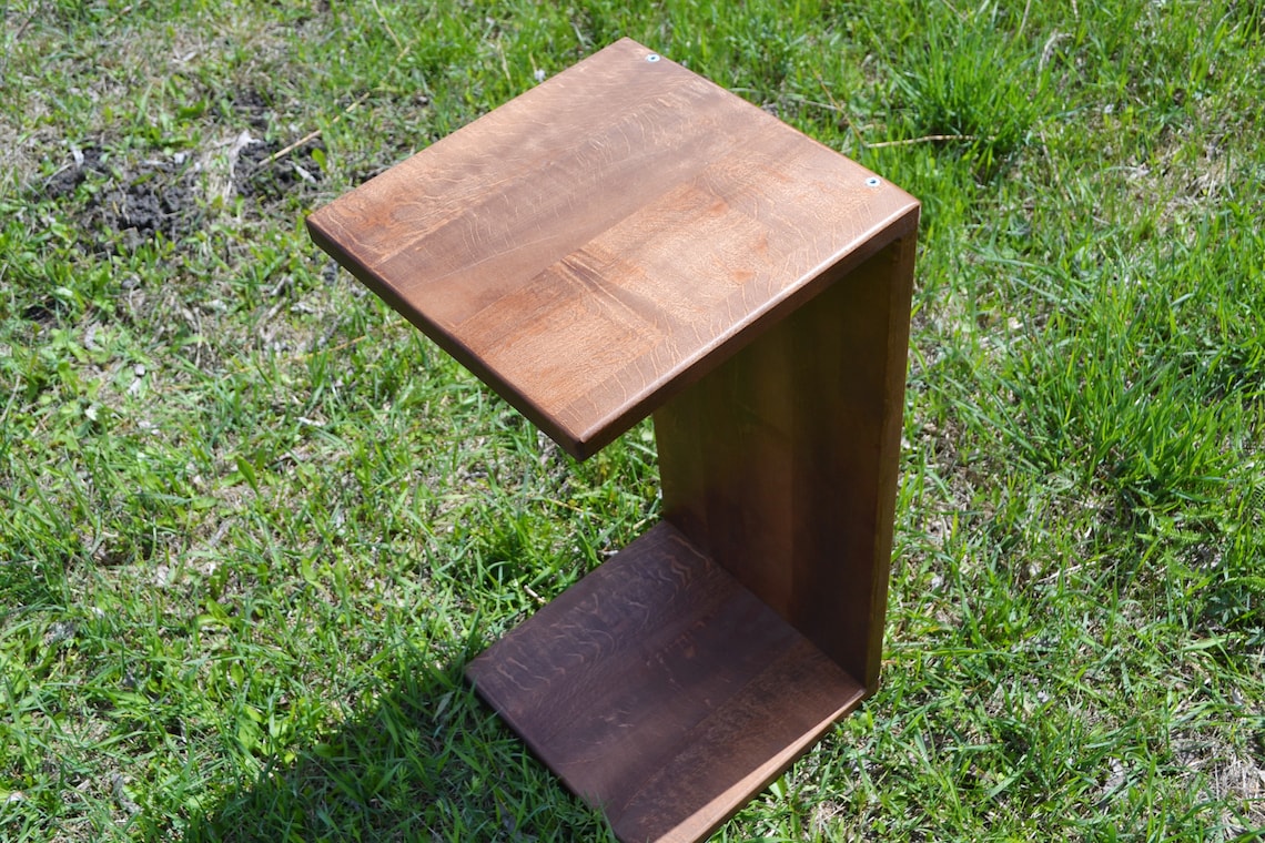 Buy Wooden Sofa Side Table Chair Arm Rest Table Rustic Stylish Online in India Etsy