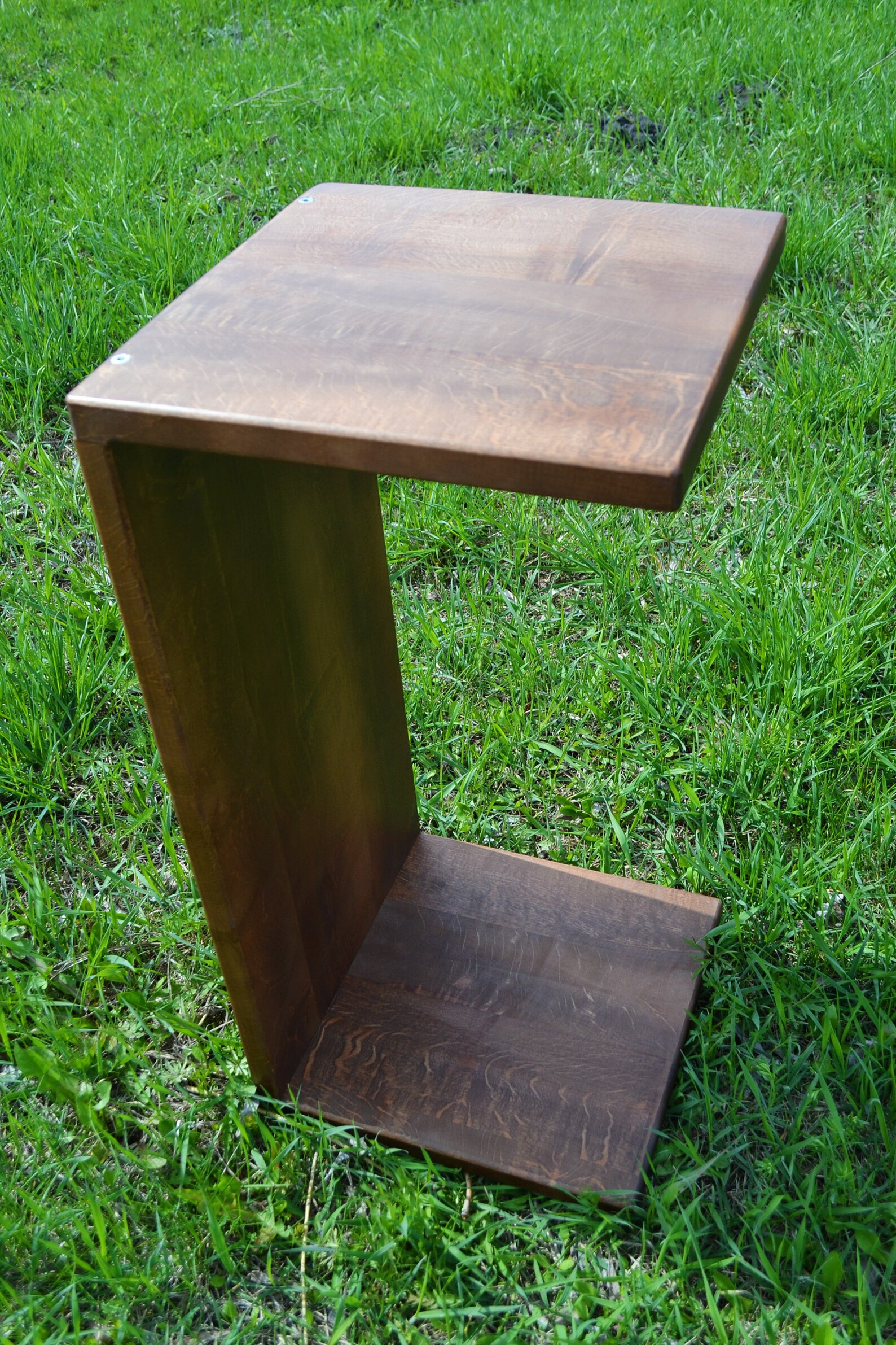 Wooden Sofa Side Table Chair Arm Rest Table Rustic Stylish Etsy UK