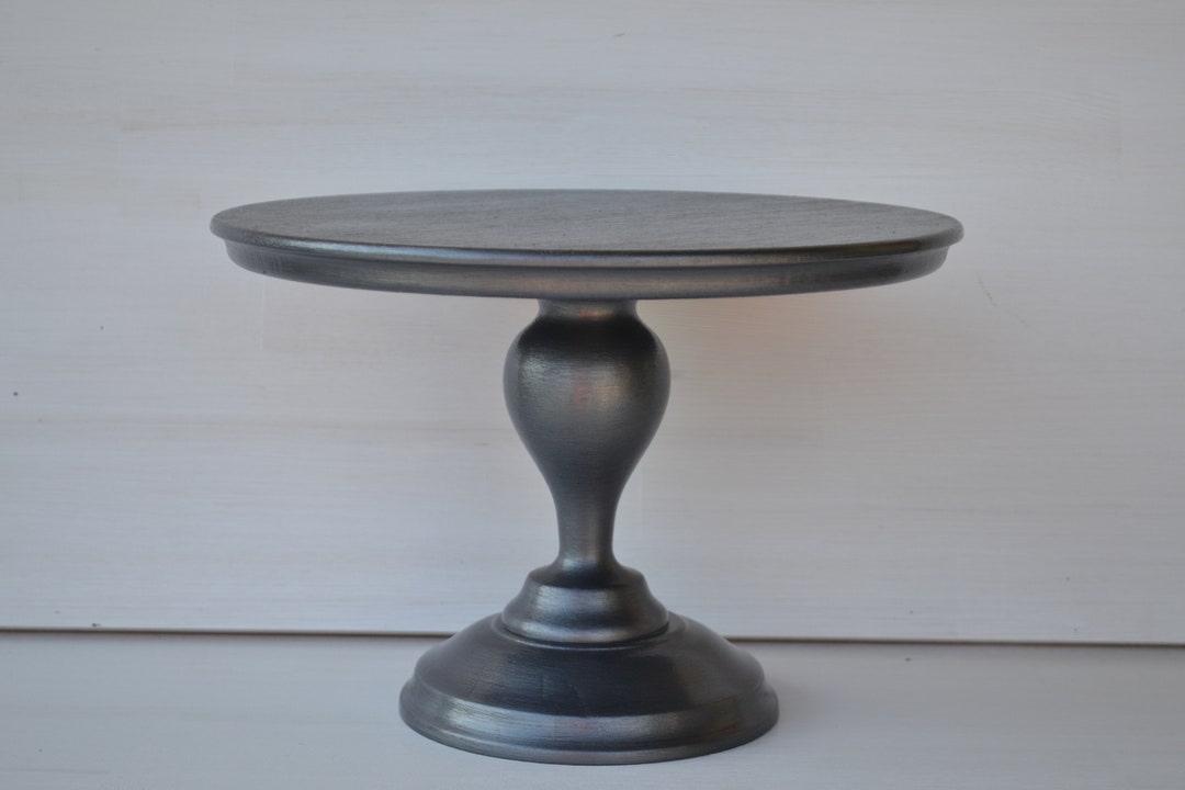 Wooden Cake Stand, Cake Stand Set, Wedding Pearl Pedestal, Silver Cake ...