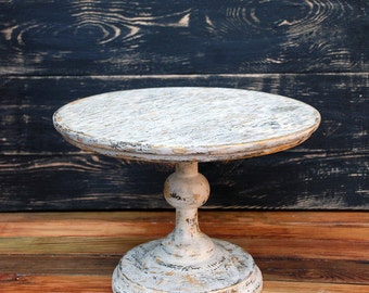 6" 7" 8" 9" 10" 11" 12" 13" 14" 15" 16" 17" 18" inches Distressed Cake Stand, wedding cake stand, Party Stand, wooden cake stand,cake stands