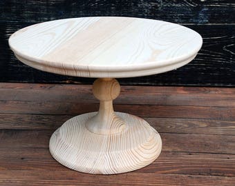 Wooden cake stand,unfinished Wedding Cake Stand,Rustic Cake Stand,Wood Custom Cake Stand,Rustic Wedding cake pedestal