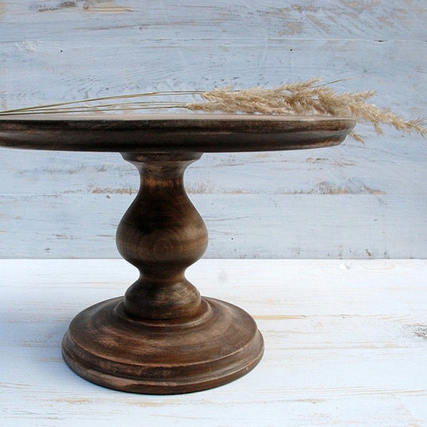 Wooden cake stand, cake stands, wood cake stand, Wedding Cake Stand, Rustic Cake Stand, dark walnut cake stand, cake stands for weddings