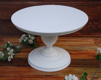 Wooden Cake Stand, white cupcake stand, dessert stands, Wedding Cake Stand, Cake Plate,white cake pedestal,wooden cake holders