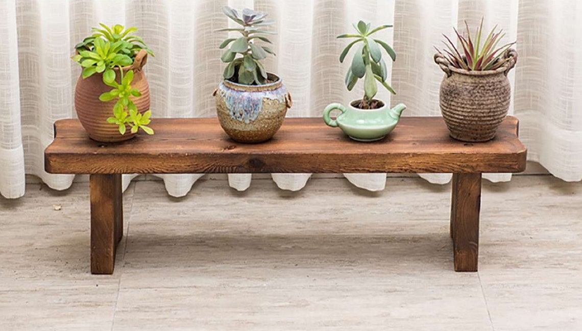 ALL SIZES Wooden bench for plants flowers wood benches Etsy