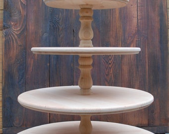 5-tiered wooden wedding cake stand,cupcake stand, cake stands for weddings, stand for cupcakes, cupcake stands, wedding cake stand