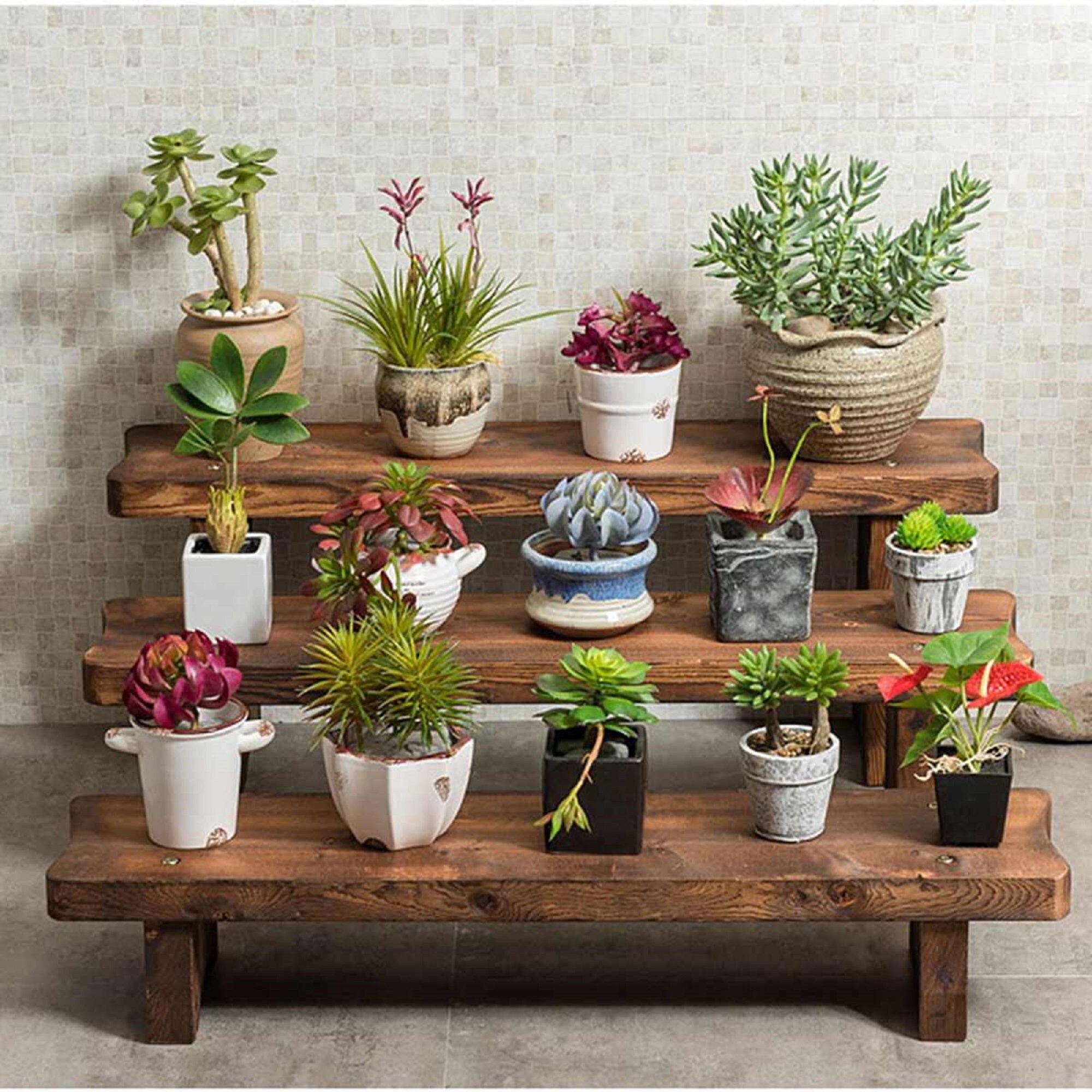 ALL SIZES Wooden bench for plants flowers wood benches Etsy