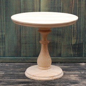 Vintage Footed Wooden Spinning Cake Stand Dining Buffet Table Bar