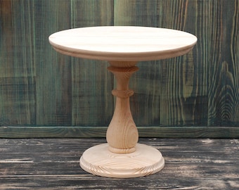 Wooden cake stand,unfinished Cake Stand,Rustic Cake Stand,Wood Custom Cake Stand,Rustic Wedding cake pedestal