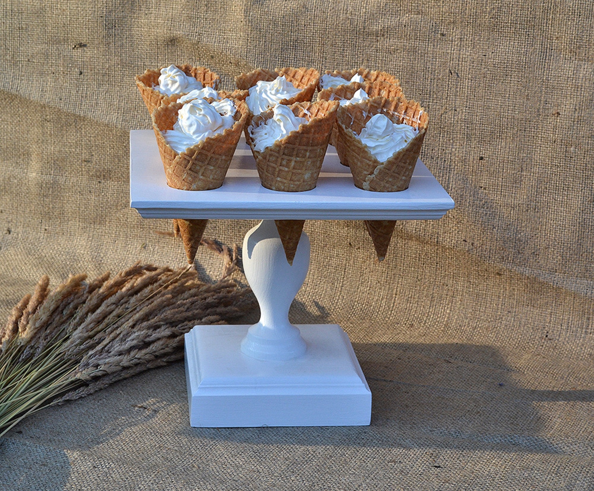 10 Inches Wooden Ice Cream Stand Ice Cream Cone Stands Etsy Australia