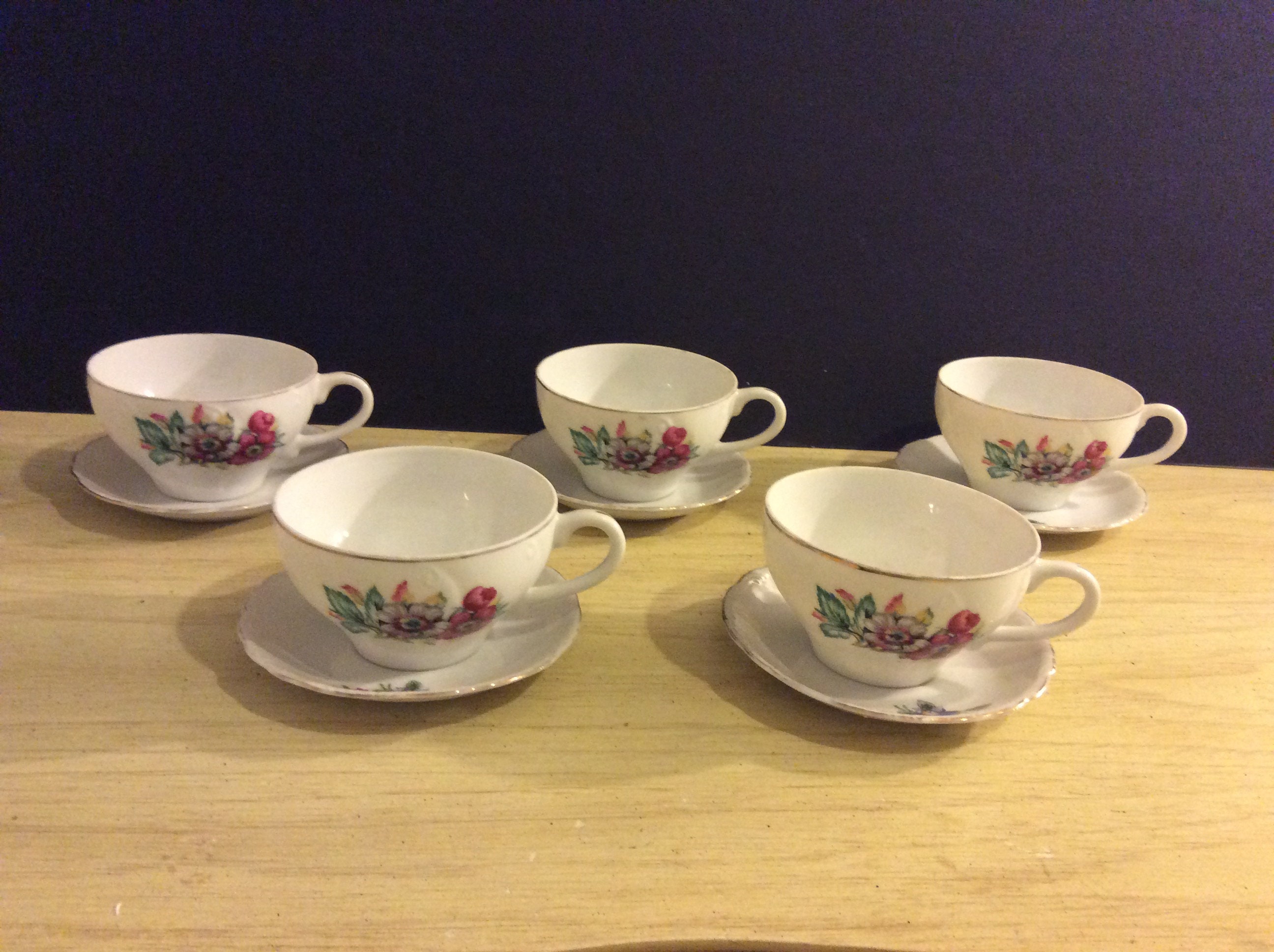 10piece Cups and Saucers Fine China Set Made in Japan Etsy